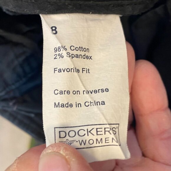 Dockers Womens Black Mini Skirt Size 8 Cotton/Spandex Blend Casual Favorite Fit - Picture 6 of 10